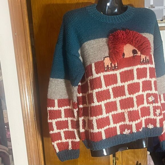 So Unique Peter G’s General Store 3D Wool Sweater Mop Head Redhead - Picture 3 of 10